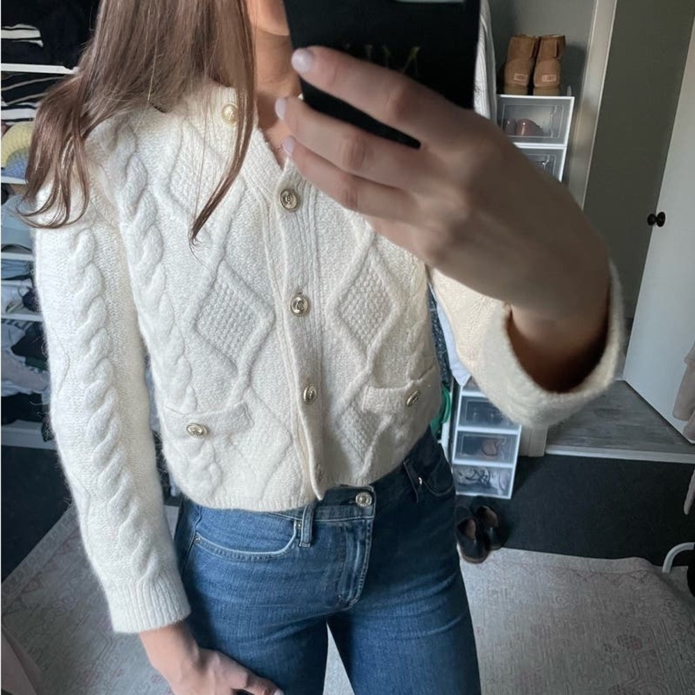 ๐ Maje Moxy Cable-Knit Button Down Cardigan - Picture 5 of 5